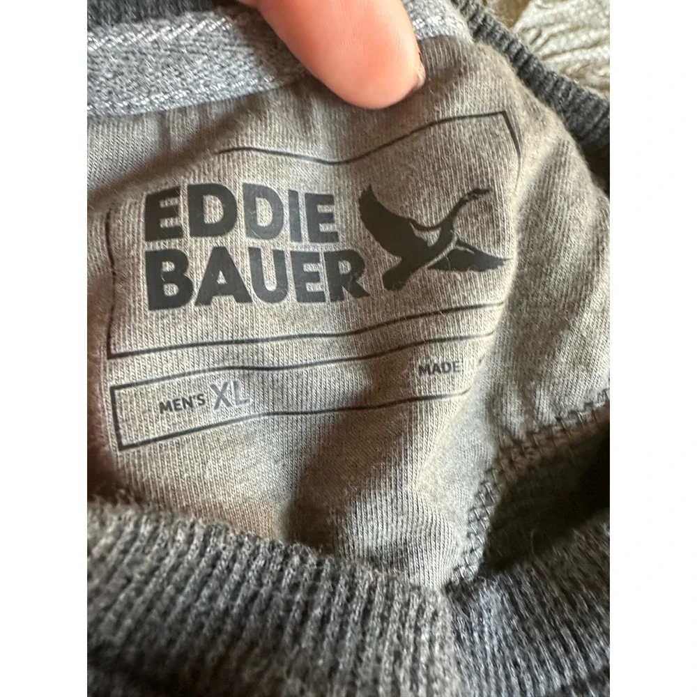Eddie Bauer Mens Long Sleeve Crew Neck Pullover Sweater Dark‎ Gray Size XL